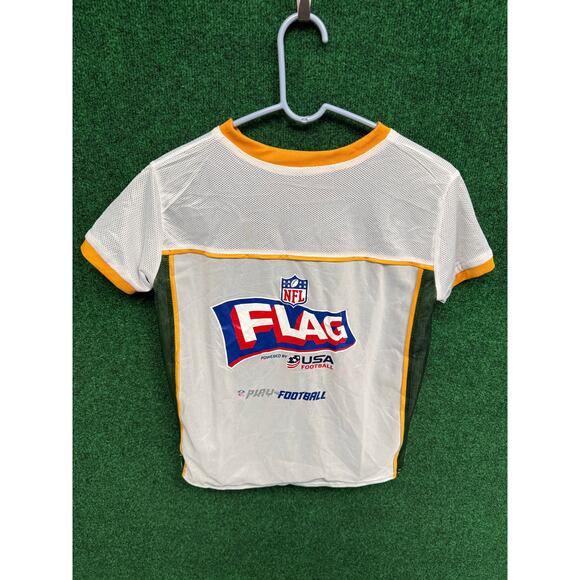 Youth Green Bay Packers NFL Reversible Green & White Flag Football Jersey Large - Picture 4 of 5